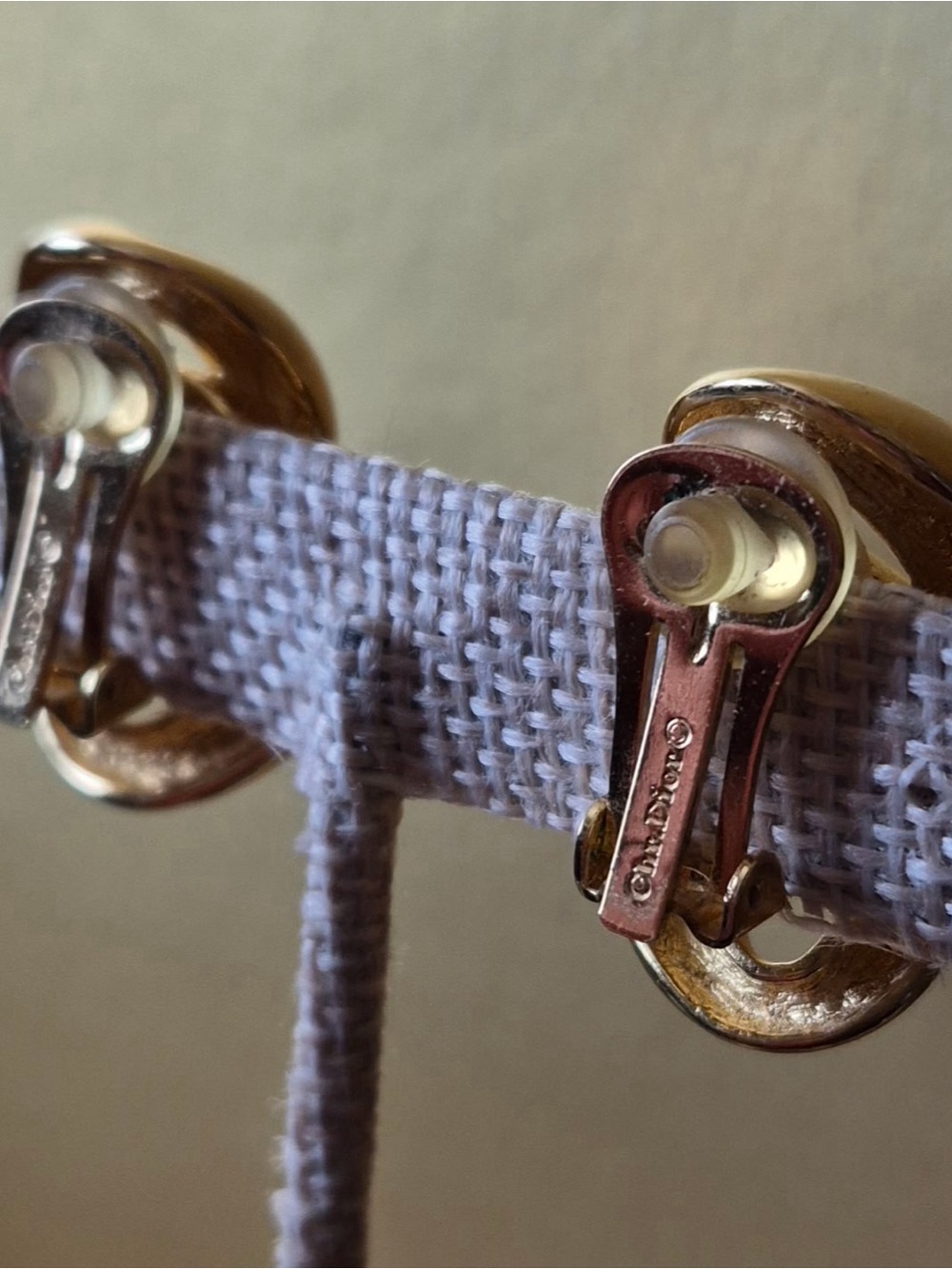 Celine Gold Interlocking Knot Clip-On Earrings - Picture 3 of 5